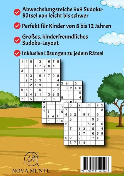 Produktbild: Sudoku R&auml;tselheft f&uuml;r Kinder ab 8 Jahren