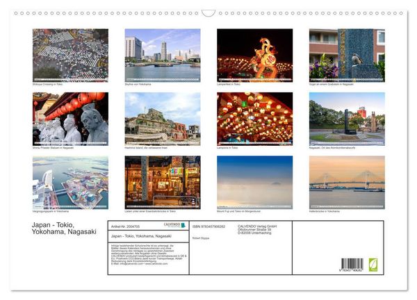 Produktbild: Japan - Tokio, Yokohama, Nagasaki (Wandkalender 2026 DIN A2 quer), CALVENDO Monatskalender