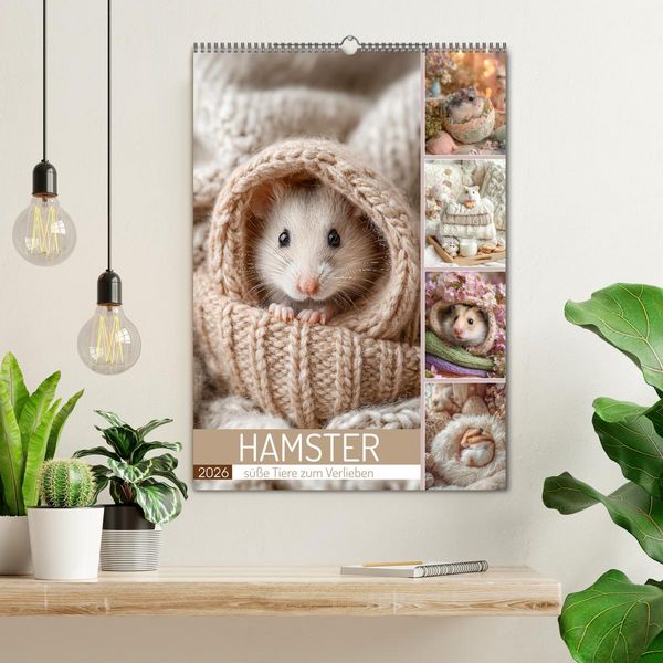 Produktbild: Hamster - s&uuml;&szlig;e Tiere zum Verlieben (Wandkalender 2026 DIN A2 hoch), CALVENDO Monatskalender