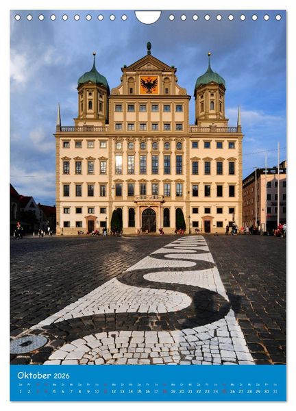 Produktbild: Spaziergang durch Augsburg (Wandkalender 2026 DIN A4 hoch), CALVENDO Monatskalender