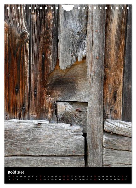 Produktbild: Les couleurs du temps sur le bois (Calendrier mural 2026 DIN A4 horizontal), CALVENDO calendrier mensuel