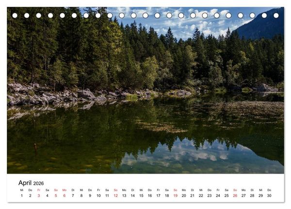 Produktbild: Berge und Seen rund um die Zugspitze (Tischkalender 2026 DIN A5 quer), CALVENDO Monatskalender