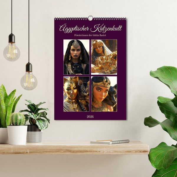 Produktbild: &Auml;gyptischer Katzenkult. Priesterinnen der G&ouml;ttin Bastet (Wandkalender 2026 DIN A3 hoch), CALVENDO Monatskalender