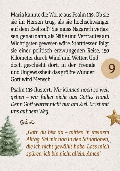 Produktbild: 24 Herzenswege zur Krippe mit Psalm 139 - Mini-Adventskalender