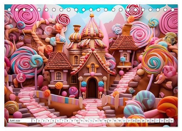 Produktbild: Zuckertr&auml;ume im Candyland (Tischkalender 2026 DIN A5 quer), CALVENDO Monatskalender