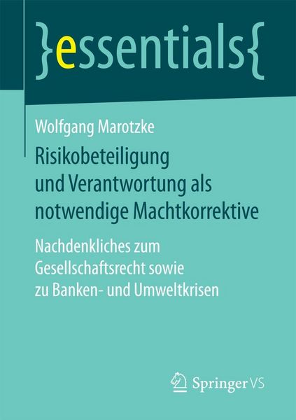 Produktbild: Risikobeteiligung und Verantwortung als notwendige Machtkorrektive