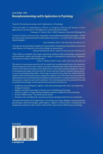 Produktbild: Neurophenomenology and Its Applications to Psychology
