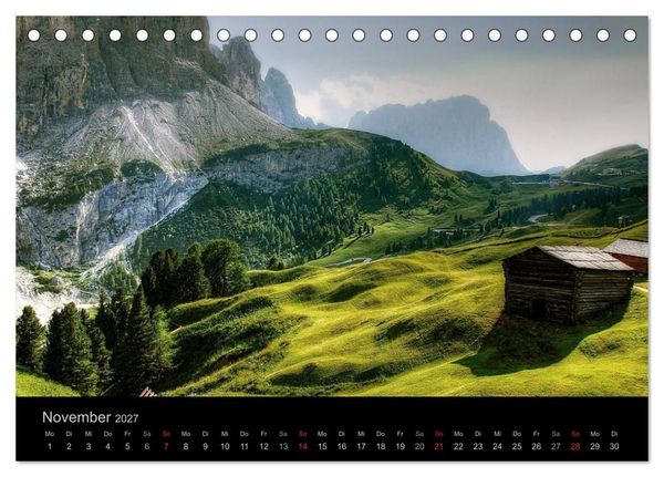 Produktbild: Mystische Dolomiten (Tischkalender 2027 DIN A5 quer), CALVENDO Monatskalender