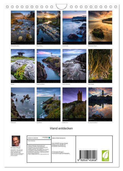 Produktbild: Irland entdecken (Wandkalender 2026 DIN A4 hoch), CALVENDO Monatskalender