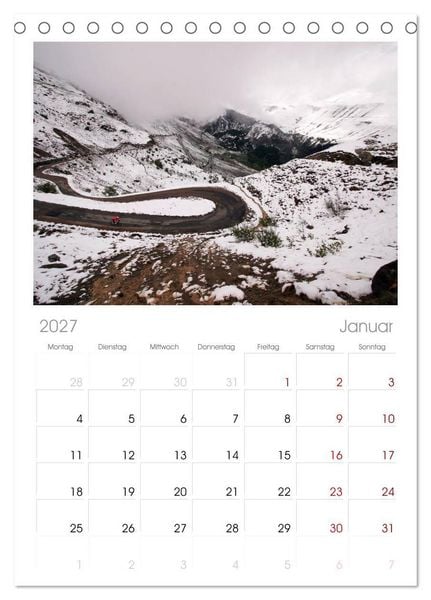 Produktbild: Tischplaner 2027 - Alpenp&auml;sse auf dem Rennrad Vol. 1 (A5 Tischkalender zum Aufstellen) CALVENDO