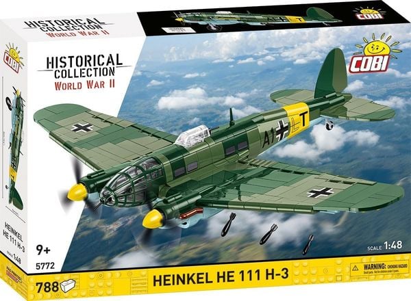 COBI Historical Collection 5772 - Heinkel HE 111 H-3, WWII, Bausatz 1:48, 788 Klemmbausteine