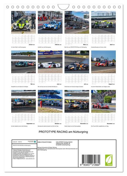 Produktbild: PROTOTYPE RACING am N&uuml;rburgring (Wandkalender 2026 DIN A4 hoch), CALVENDO Monatskalender