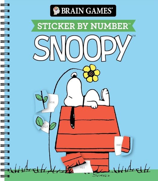 Produktbild: Brain Games - Sticker by Number: Snoopy (Officially Licensed Peanuts Product)