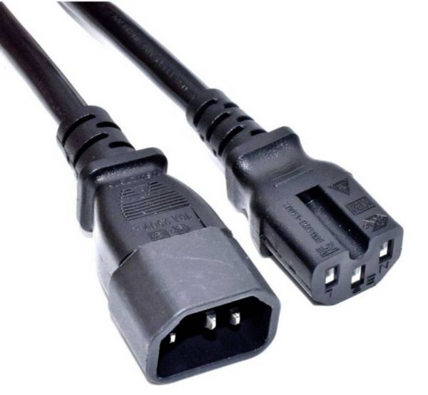 Produktbild: Akyga Strom Anschlusskabel [1x Kaltger&auml;te-Stecker C14 - 1x Warmger&auml;te-Buchse C15] 1.80 m Schwarz