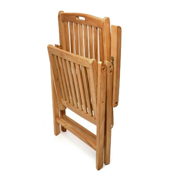 Produktbild: Hochlehner Klappstuhl verstellbar Teak Holz