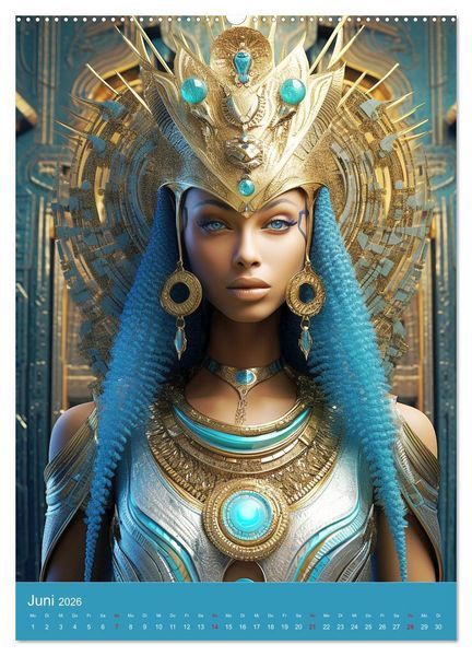 Produktbild: Antike Priesterinnen. Kunstvolle Fantasy-Portraits (hochwertiger Premium Wandkalender 2026 DIN A2 hoch), Kunstdruck in Hochglanz