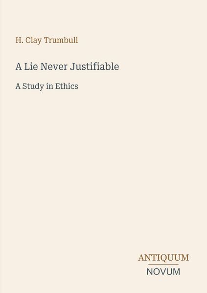 Produktbild: A Lie Never Justifiable