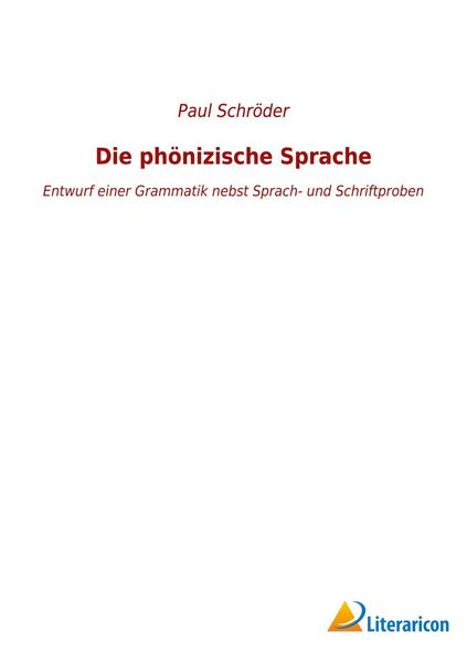 Produktbild: Die ph&ouml;nizische Sprache