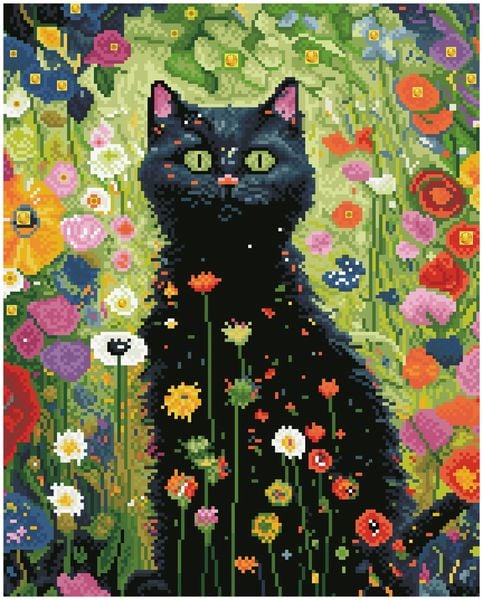 Produktbild: DIAMOND DOTZ - Diamond Painting Katze im Garten