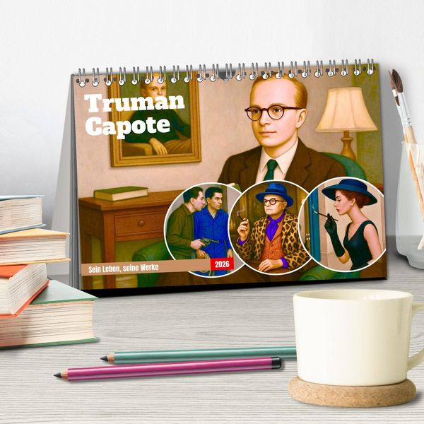Produktbild: Truman Capote (Tischkalender 2026 DIN A5 quer), CALVENDO Monatskalender