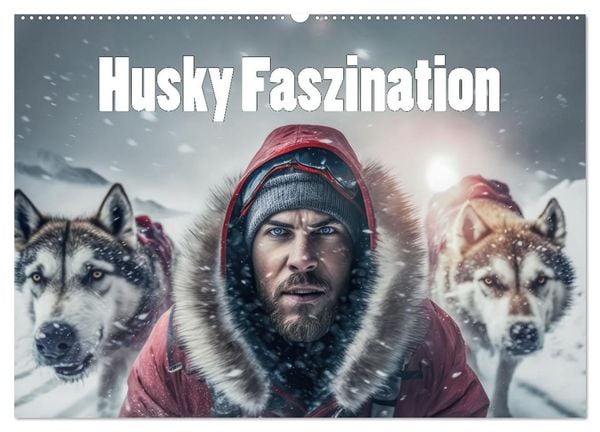 Husky Faszination (Wandkalender 2025 DIN A2 quer), CALVENDO Monatskalender