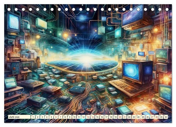 Produktbild: Vernetzte Visionen (Tischkalender 2026 DIN A5 quer), CALVENDO Monatskalender