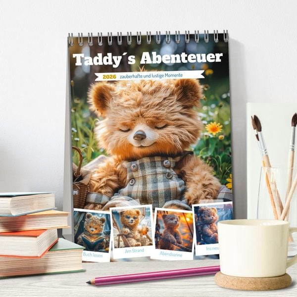 Produktbild: Taddy&acute;s Abenteuer (Tischkalender 2026 DIN A5 hoch), CALVENDO Monatskalender