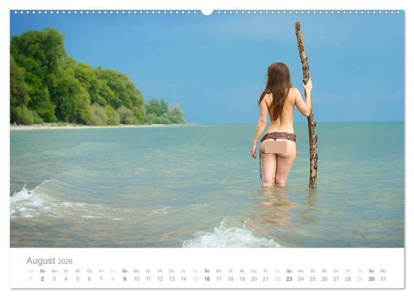 Produktbild: Wasser und Nymphen - Akt am Wasser (Wandkalender 2026 DIN A2 quer), CALVENDO Monatskalender