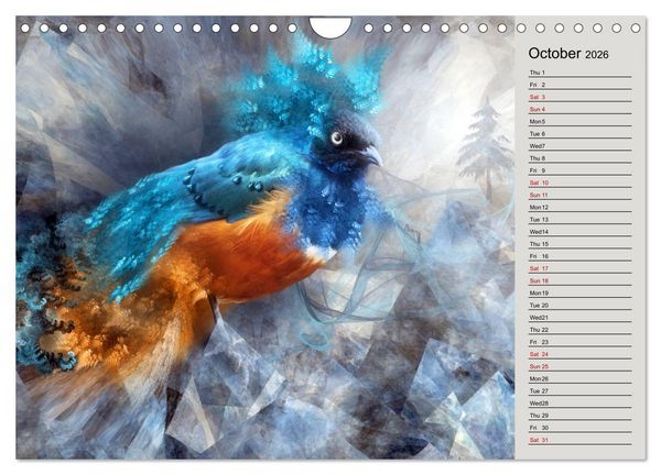 Produktbild: Fractalized creatures (Wall Calendar 2026 DIN A4 landscape), CALVENDO 12 Month Wall Calendar