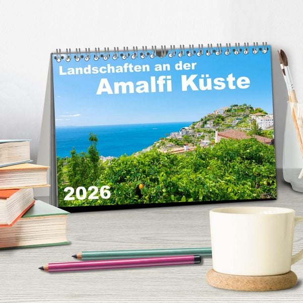 Produktbild: Landschaften an der Amalfi K&uuml;ste (Tischkalender 2026 DIN A5 quer), CALVENDO Monatskalender
