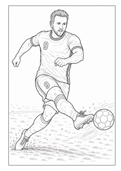 Produktbild: WM 2026 Fu&szlig;ball Malbuch f&uuml;r Kinder ab 6 Jahren mit 70 authentischen Spielerzeichnungen