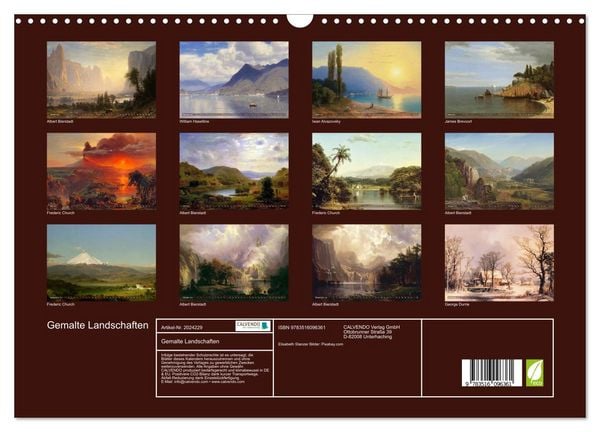 Produktbild: Gemalte Landschaften (Wandkalender 2026 DIN A3 quer), CALVENDO Monatskalender