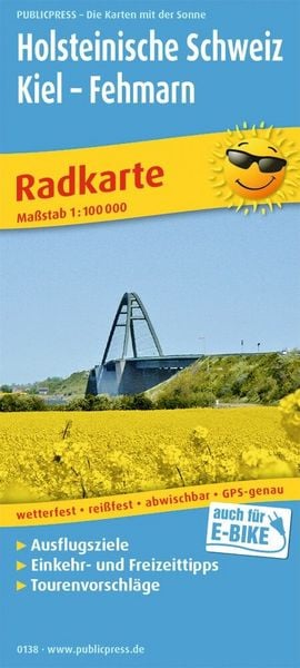 Produktbild: Publicpress Radkarte Holsteinische Schweiz, Kiel, Fehmarn 1:100.000