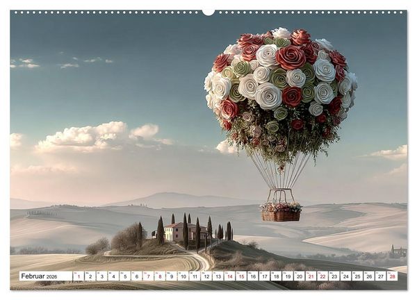 Produktbild: Himmelsmagie in Ballonfarben (hochwertiger Premium Wandkalender 2026 DIN A2 quer), Kunstdruck in Hochglanz