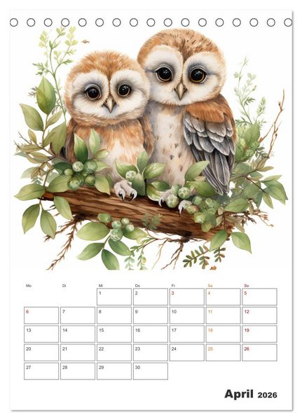 Produktbild: Unsere Tiere des Waldes (Tischkalender 2026 DIN A5 hoch), CALVENDO Monatskalender