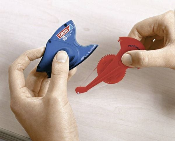 Produktbild: TESA&reg; Kleberoller ecoLogo&reg; Refill permanent Blister, Abroller