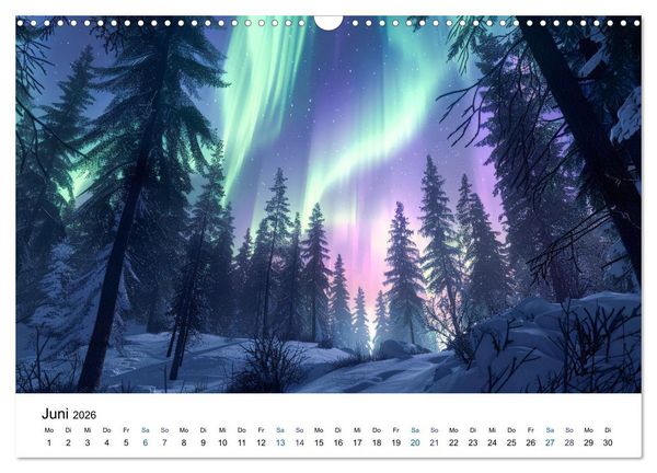 Produktbild: Aurora Borealis - Der Zauber der Nordlichter (Wandkalender 2026 DIN A3 quer), CALVENDO Monatskalender
