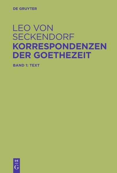 Produktbild: Korrespondenzen der Goethezeit