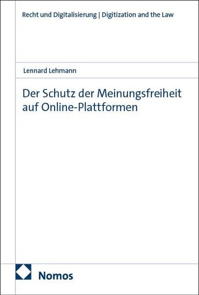 Produktbild: Der Schutz der Meinungsfreiheit auf Online-Plattformen