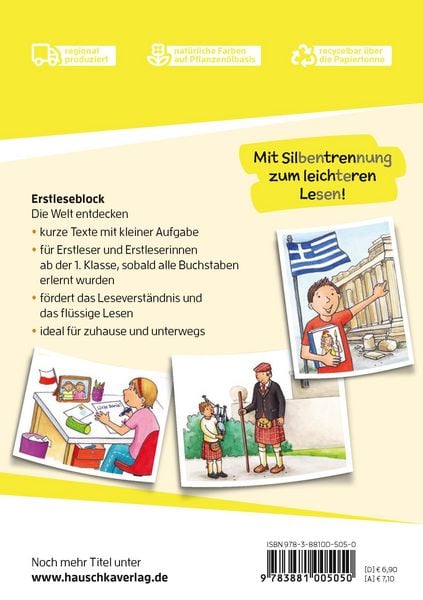 Produktbild: Lesen lernen 1. Klasse f&uuml;r Jungen und M&auml;dchen - Die Welt entdecken