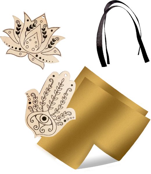 Produktbild: Holzanh.m.Goldfolie gestalten - Spirit & S.(Crea.Time),sort.