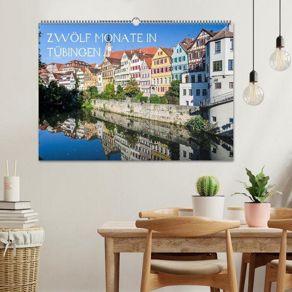 Produktbild: Zw&ouml;lf Monate in T&uuml;bingen (Wandkalender 2026 DIN A2 quer), CALVENDO Monatskalender