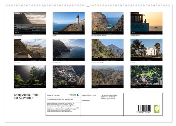 Produktbild: Santo Antao, Perle der Kapverden (hochwertiger Premium Wandkalender 2026 DIN A2 quer), Kunstdruck in Hochglanz