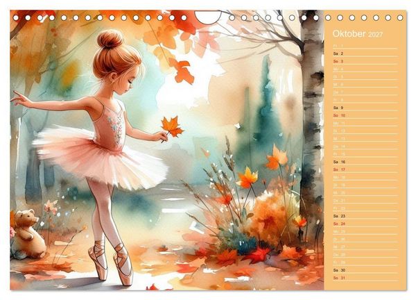 Produktbild: Zauberhafte Ballerina (Wandkalender 2027 DIN A4 quer), CALVENDO Monatskalender
