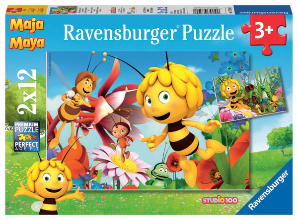 Produktbild: Puzzle Ravensburger BM: Biene Maja auf der Blumenwiese 2 X 12 Teile