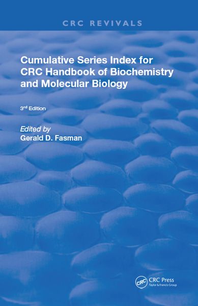 Produktbild: Cumulative Series Index for CRC Handbook of Biochemistry and Molecular Biology