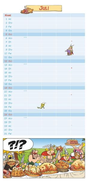 Produktbild: Asterix 2026 Familienplaner - Familien-Timer - Termin-Planer - Kids - Kinder-Kalender - Familien-Kalender - 22x45