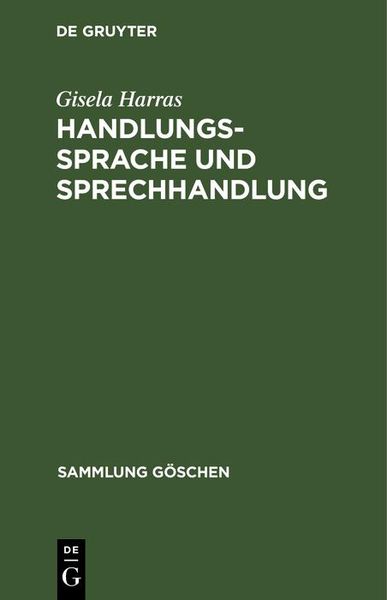Produktbild: Handlungssprache und Sprechhandlung