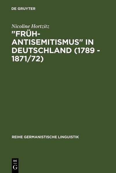 Produktbild: "Fr&uuml;h-Antisemitismus" in Deutschland (1789 - 1871/72)