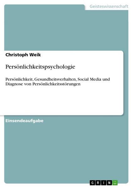 Produktbild: Pers&ouml;nlichkeitspsychologie